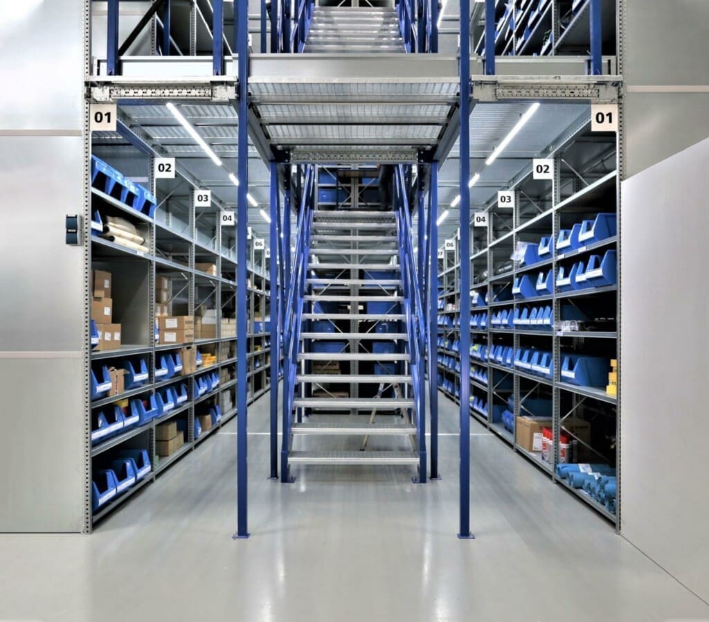 Multi tier shelving